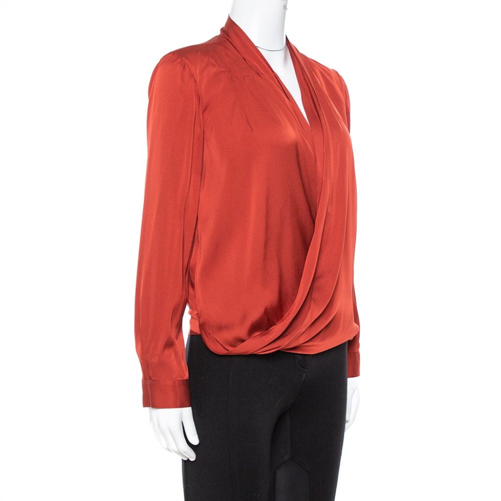 Diane Von Furstenberg Wrap Blouse sz 4